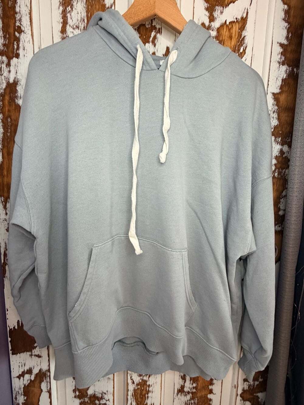 Aerie Women’s Oversized Hoodie Sweatshirt Size L Light Blue Athleisure Cozy